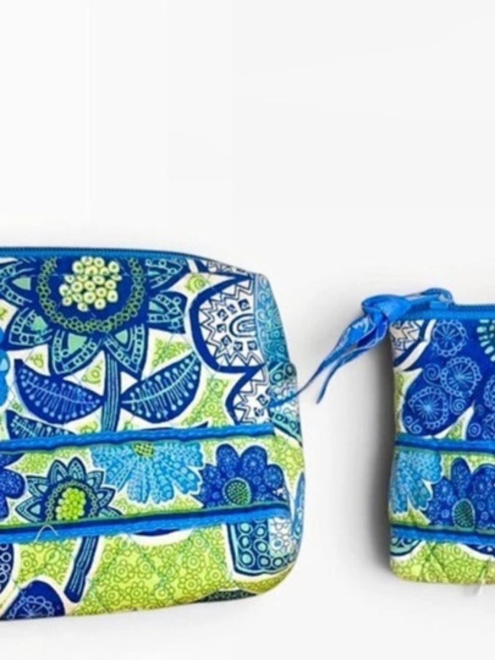 Vera Bradley Doodle Daisy 2-Piece Cosmetic & Coin Purse Set